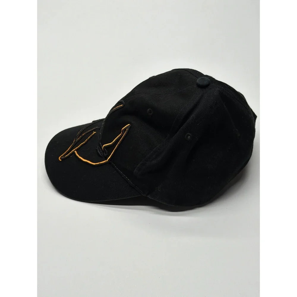 SeaWorld Shark Baseball Cap Black Orange Embroidered Youth Hat Adjustable Strap‎
